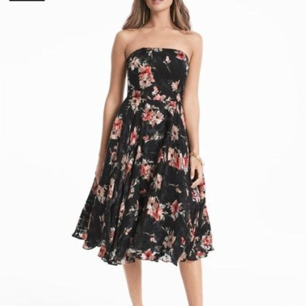 White House Black Market Silk Blend Cocktail Dress